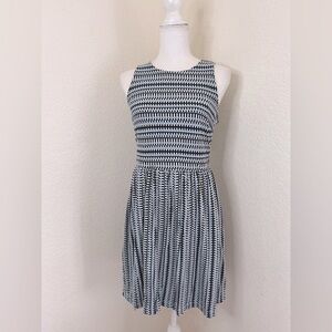 LOFT Black and White Patterned Dress